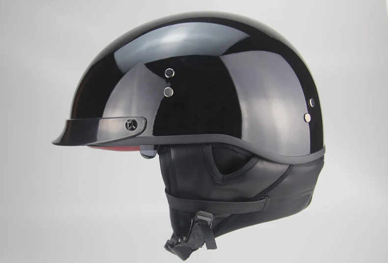 Moto rcycle шлем cascos para moto открытый Половина лица casco moto Винтаж jet capacetes de moto ciclista с двойным объективом