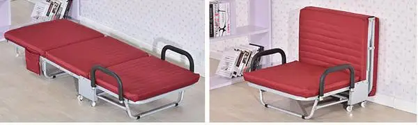 red W80cm Усиленная обновленная складная кровать, односпальная кровать для обеда, Офисная Napare, временная домашняя кровать для отеля, дополнительная кровать, тротуарная доска, кровать - Цвет: red W80cm
