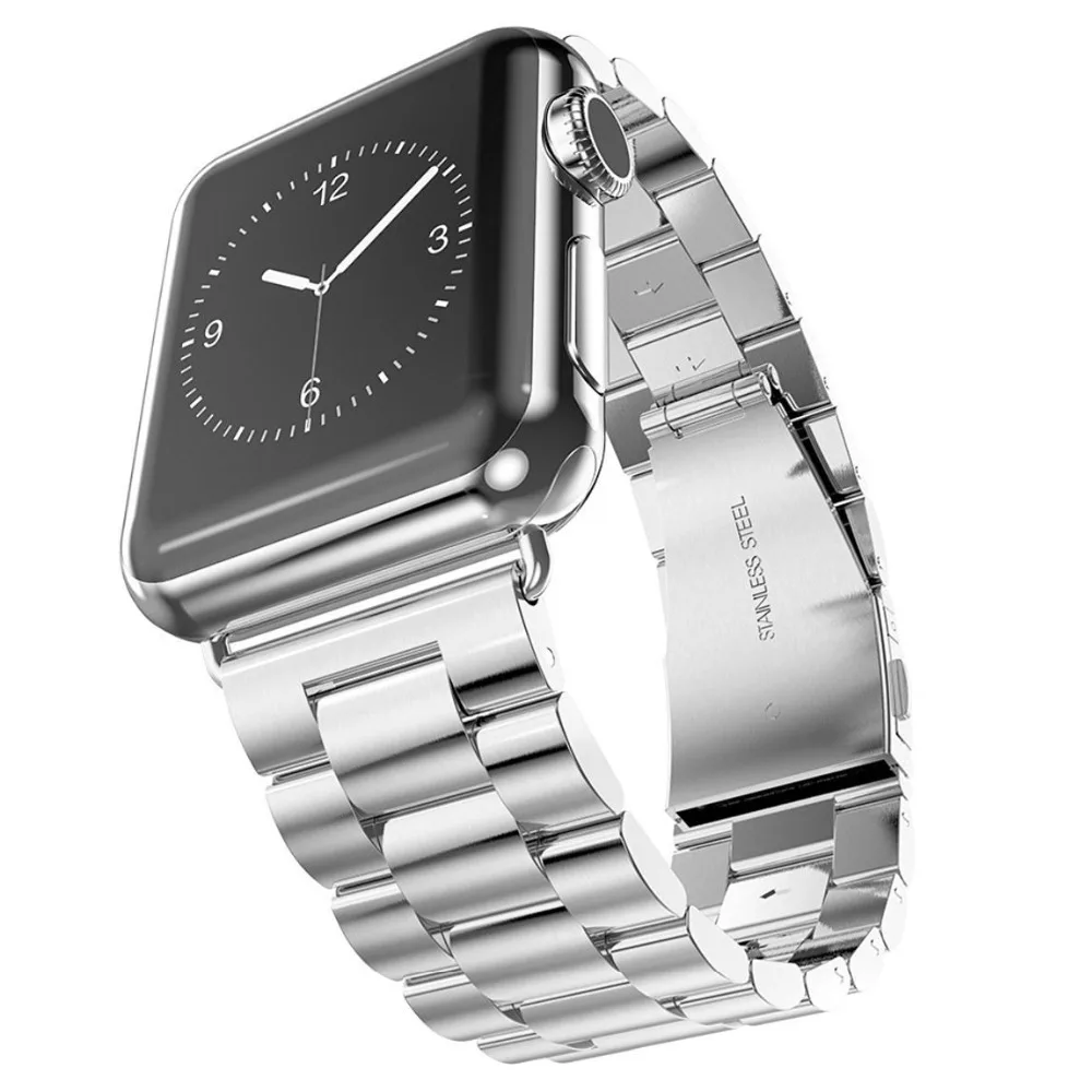Ремешок из нержавеющей стали для Apple Watch band 44 мм 40 38 42 Iwatch series SE 6 5 4 3 2 1 сменный