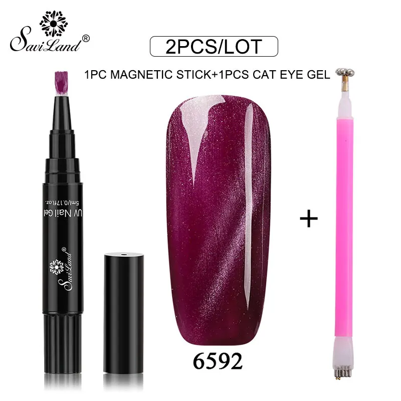ZHG923 Saviland 2 шт./лот Магнитная 3D кошачий глаз гель лак для ногтей магнит Nail Art инструменты магнит для УФ лак для ногтей маникюр инструмент - Цвет: ZHG923