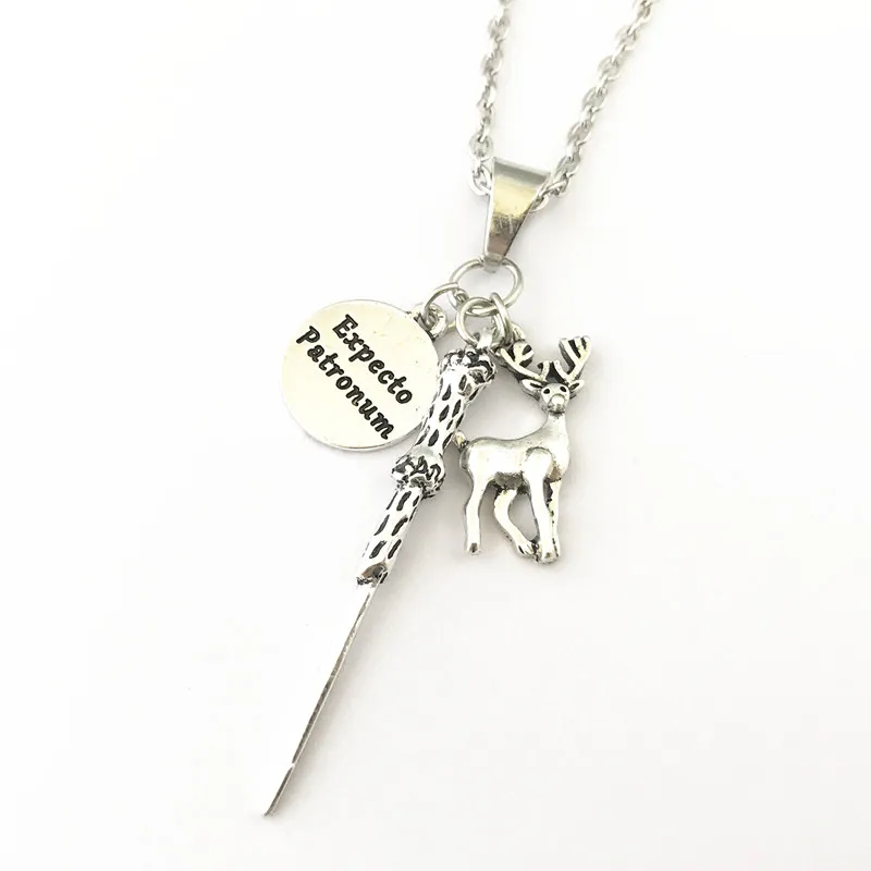 

FANTASY UNIVERSE Charm necklace Cosplay High Quality Kawaii Metal Magic stick The deer Fashion Jewelry Woman Gift
