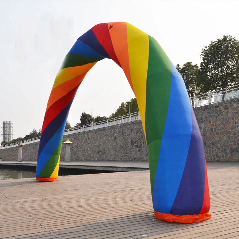 

32ft= 10M Inflatable Rainbow ArchFor Advertisement With Blower Party Supplies/Event Decorations 220V/110V 1PC