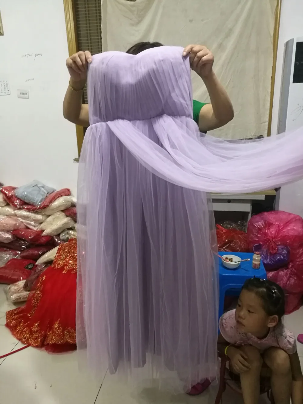 Халат de soiree 2021 Новый Vestidos De Novia Многоярусное платье Фиолетовый Лавандовое
