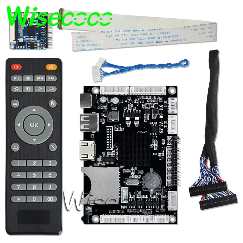 Плата контроллера USB flash i2c I/O VGA для 15 6 дюйма NT156WHM N45 V8.0|ЖК-экраны и панели