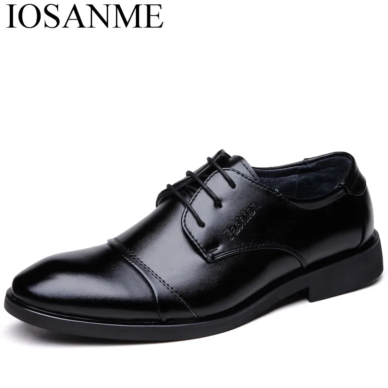 

elegant classic men formal leather shoes italian brand business male footwear dress office wedding derby oxford shoes for men