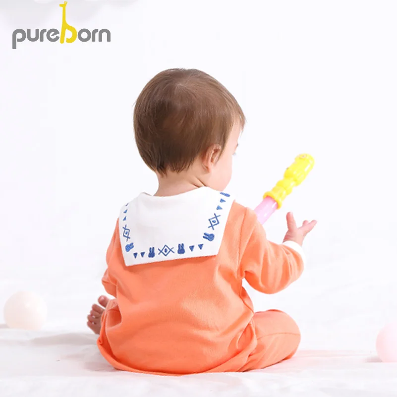 Pureborn/Детский комбинезон с длинными рукавами для малышей Одежда мальчиков и