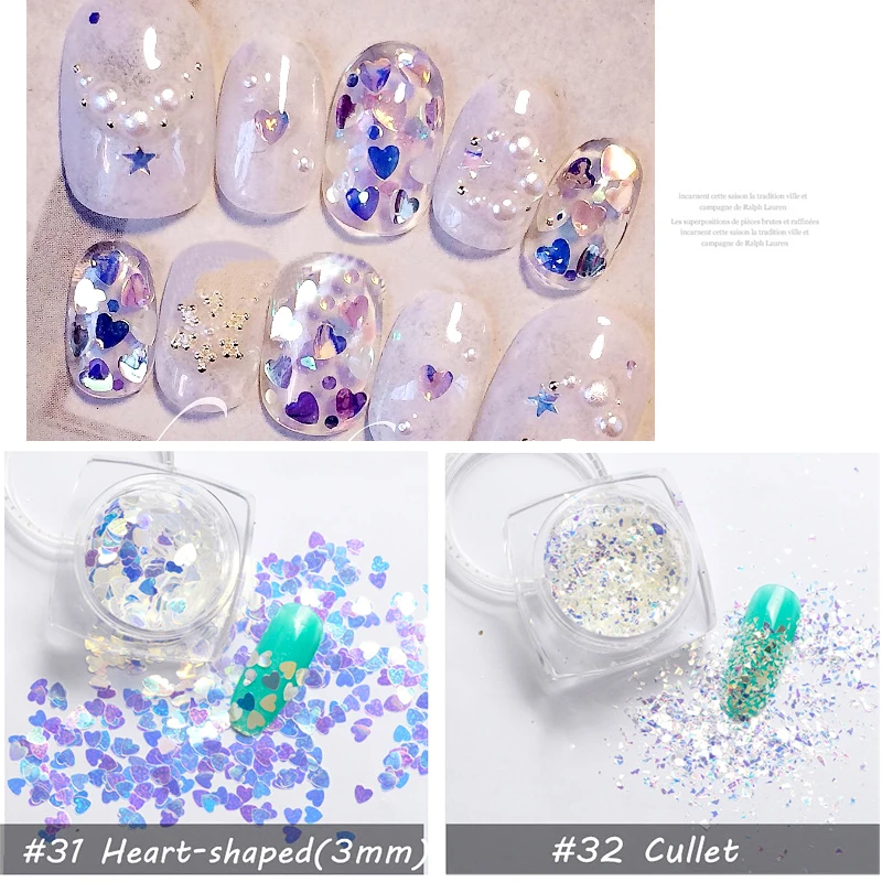 2g ультратонкий лазер для ногтей с синими блестками искусство яркие блестящие