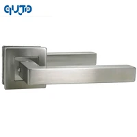 modern stainless steel square tube interior lever handle for gate door brushed finished