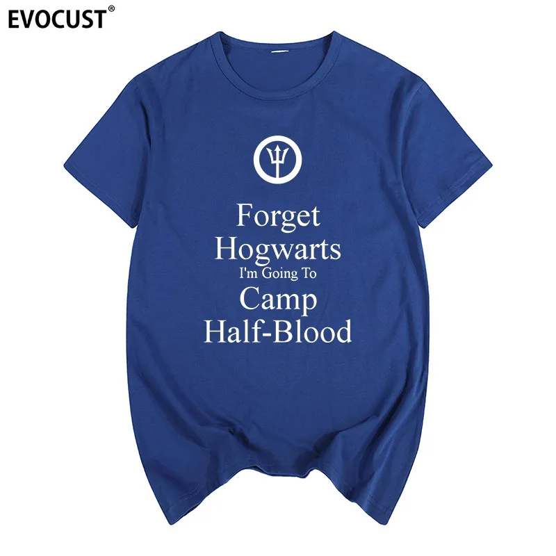 Camp half blood забудьте Хогвартс Лонг-Айленд звук Перси Джексон летняя футболка хлопок мужская футболка Новинка wo Мужская футболка модная повседневная - Цвет: Blue