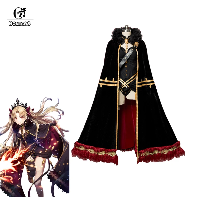 ROLECOS игра FGO Fate Grand Order Косплей Костюм Ereshkigal костюм сексуальное нижнее белье с накидкой для женщин косплей костюм плащ