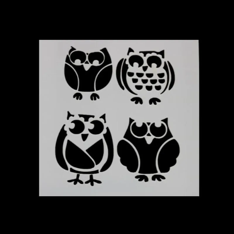 

Owl Layering For Wall Painting Template DIY Scrapbook Diary Stamping Album Decorative Paper Coloring Embossing Stencil Reusable