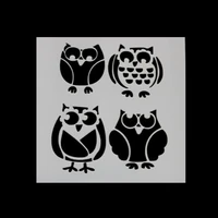 owl layering for wall painting template diy scrapbook diary stamping album decorative paper coloring embossing stencil reusable