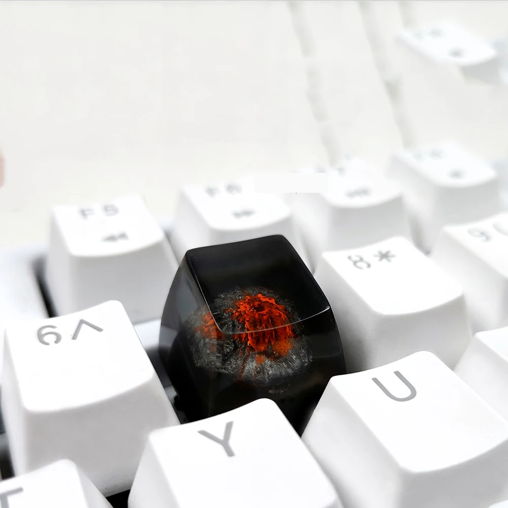 Вулканическое ремесло индивидуальный светильник-прозрачная смола SA Keycap подходит для игры механическая клавиатура Keycaps переключатель