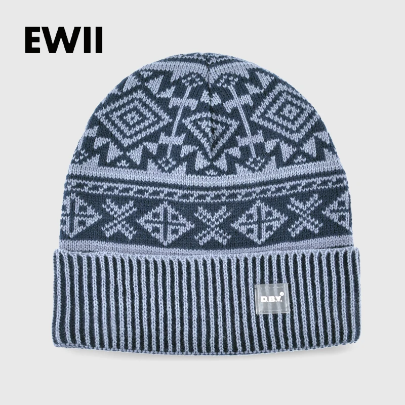 2017 Новые зимние шапка зимняя для мужчин skullies bonnet шапки мужские зима вязание