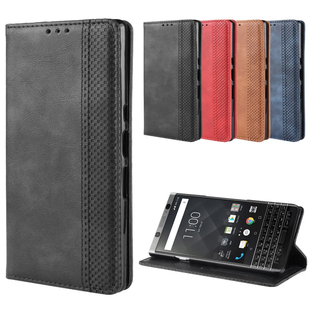 Роскошный тонкий кожаный чехол книжка в стиле ретро для BlackBerry KEYone Keyone 4 5 дюйма