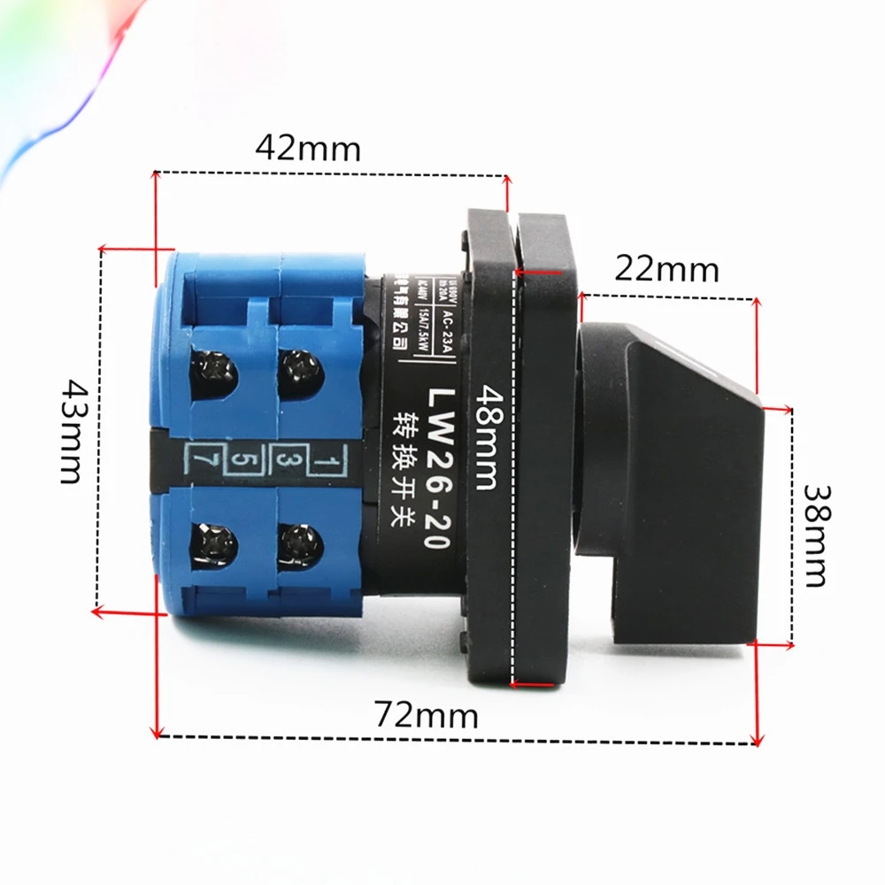 660V 20A 6 Terminals 4 Positions Rotary Cam Changeover Switch | Обустройство дома