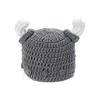Useful Handmade Baby Horn Hat Kids Bonnet Crochet Winter Hat Cartoon Children Toddler Viking Horns Knitted 3