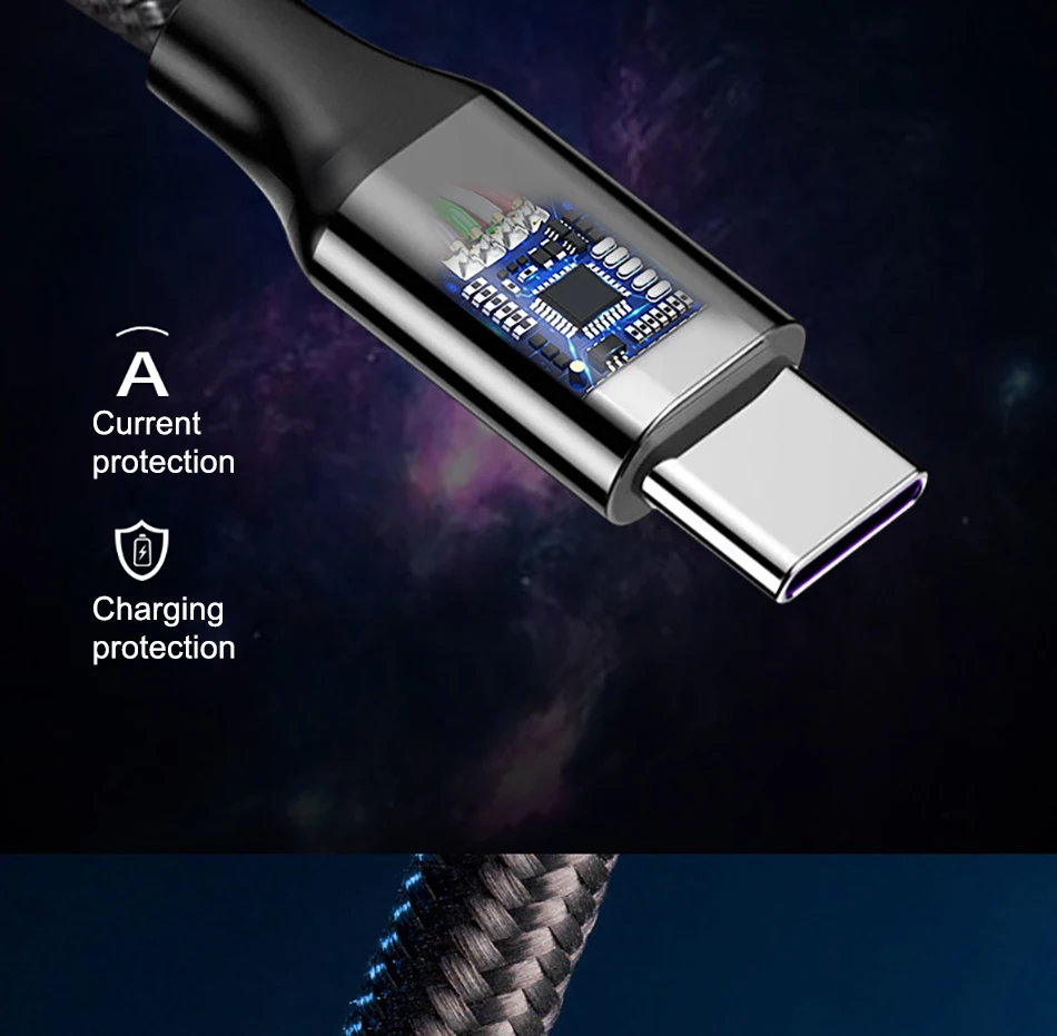 NOHON USB 5A type-C кабель для huawei P10 Mate10 9 Pro samsung Xiaomi Mi 5X 6X redmi Note7 OnePlus шнур для быстрой зарядки и передачи данных