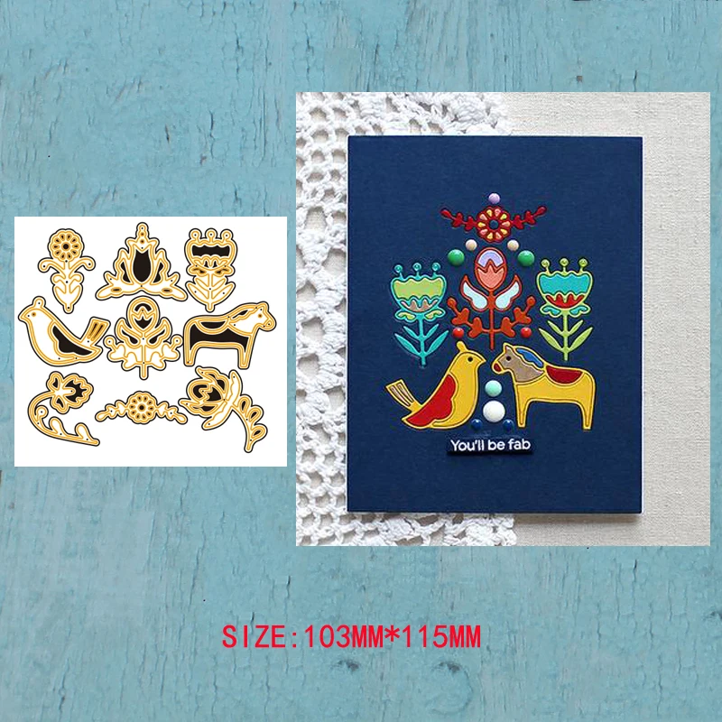 LLove CCraft штампы для резки металла цветы и животные DIY альбом скрапбукинга бумажная
