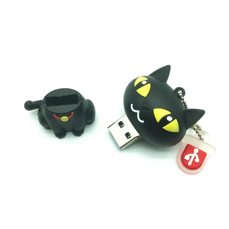 Новый модный креативный Черный Кот usb флеш-накопитель карта памяти милый 2 0 4 ГБ 8 16