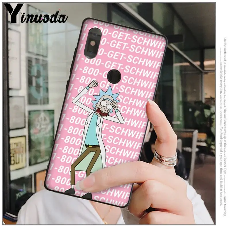 Yinuoda rick and morty черный ТПУ Мягкий силиконовый чехол для телефона Xiaomi Mi Note 3 6 8 8SE MIX 2 2S