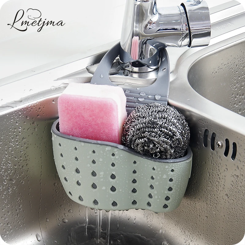 

LMETJMA Useful Suction Cup Sink Shelf Soap Sponge Drain Rack Kitchen Sucker Storage Tool HMBI120802