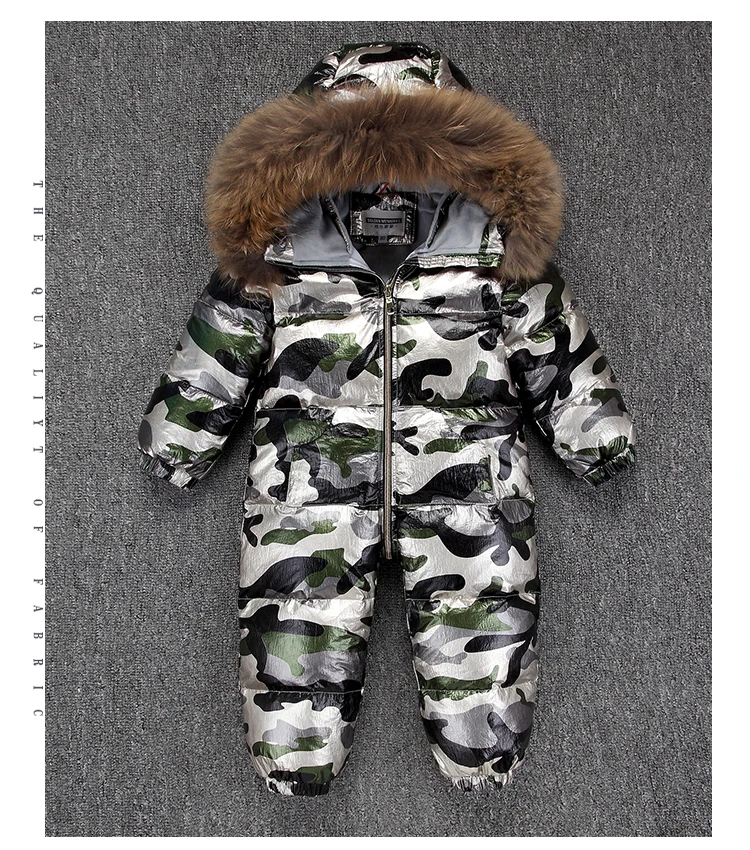Dollplus/Коллекция года; комбинезон для маленьких девочек с натуральным мехом; Детские зимние комбинезоны для мальчиков; утепленные пуховые комбинезоны; комбинезоны для малышей