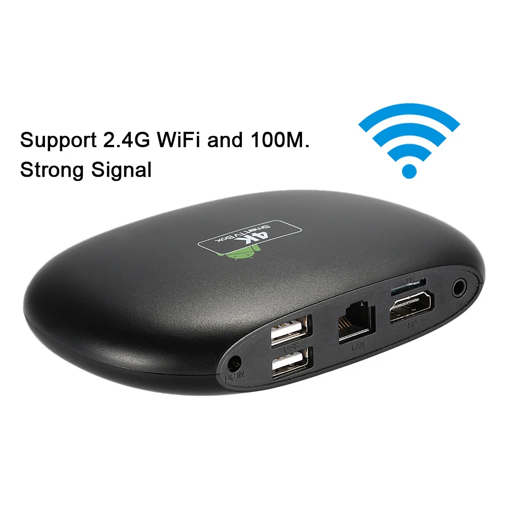 ТВ приставка 4K Amlogic S905 четырехъядерный 1 ГБ ОЗУ 8 Гб ПЗУ Смарт Android 5 2 4G WiFi H.265 Airplay