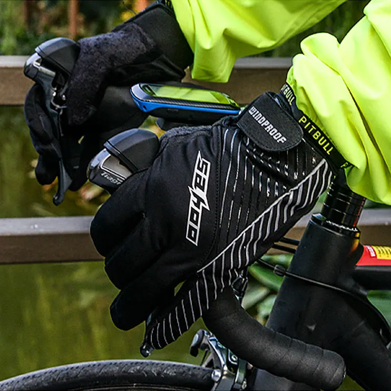 Новинка зимние перчатки для велоспорта полный палец сенсорный экран защита от