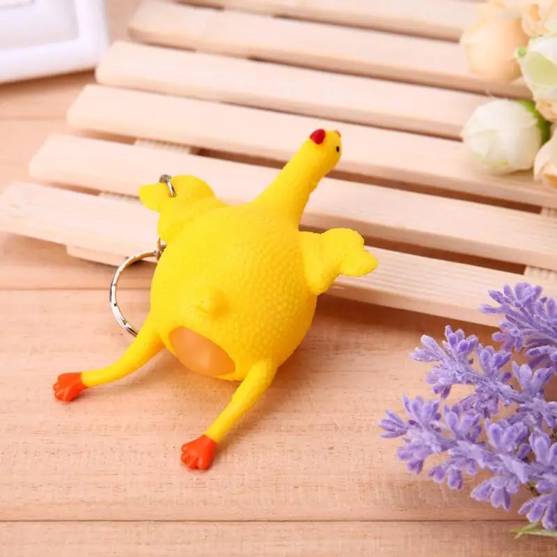 Милый брелок Toyfor детская сжать цыпленка яйцо антистресс игрушки для взрослых ПВХ