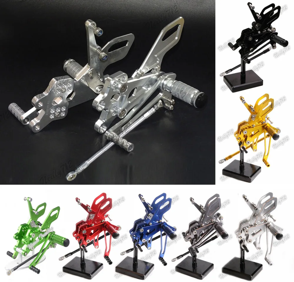 

Motorcycle CNC Adjustable Rcing Rider Rear Sets Rearset Footrest Foot Rest Pegs For Kawasaki Ninja ZX10R ZX-10R 2004 2005