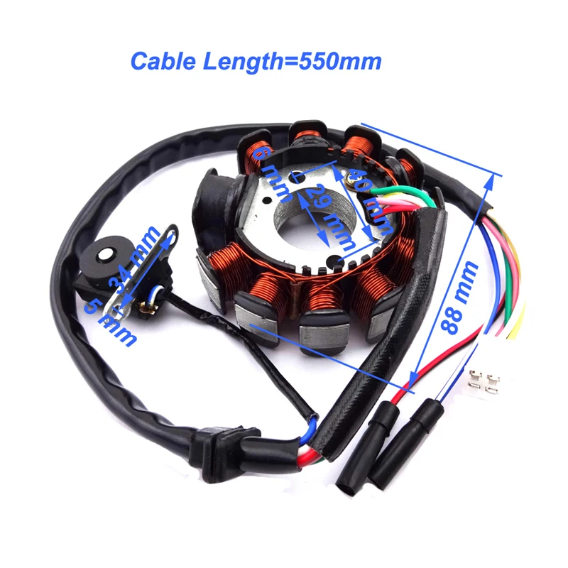 XLSION 11 полюсные катушки статора зажигания магнето для GY6 125cc 150cc 157QMJ мопед скутер