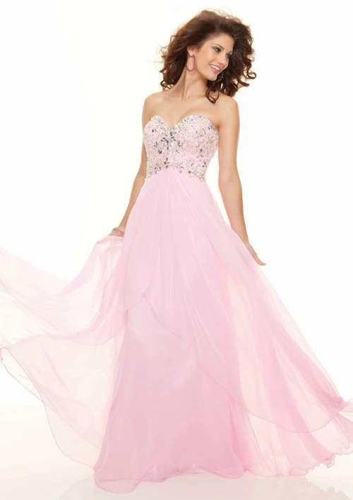 2013 A Line sweetheart neckline beading empire chiffon evening dresses|beaded strapless dress|beaded illusion dressbeaded short dress |