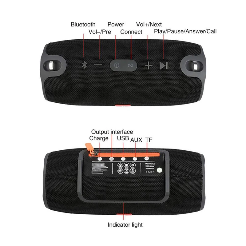 JKING 2019 портативная TF карта USB FM радио линии в беспроводной ткань BT колонки Xtreme