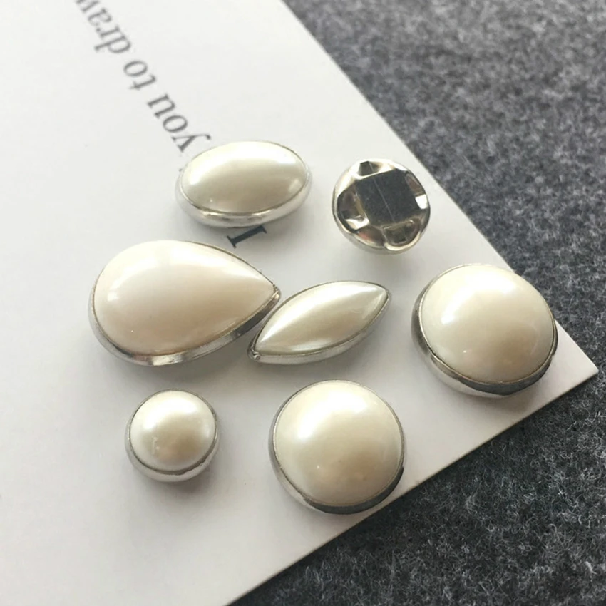 Пуговицы с имитацией жемчуга 10 шт.|buttons plastic|pearl buttonsflatback buttons |
