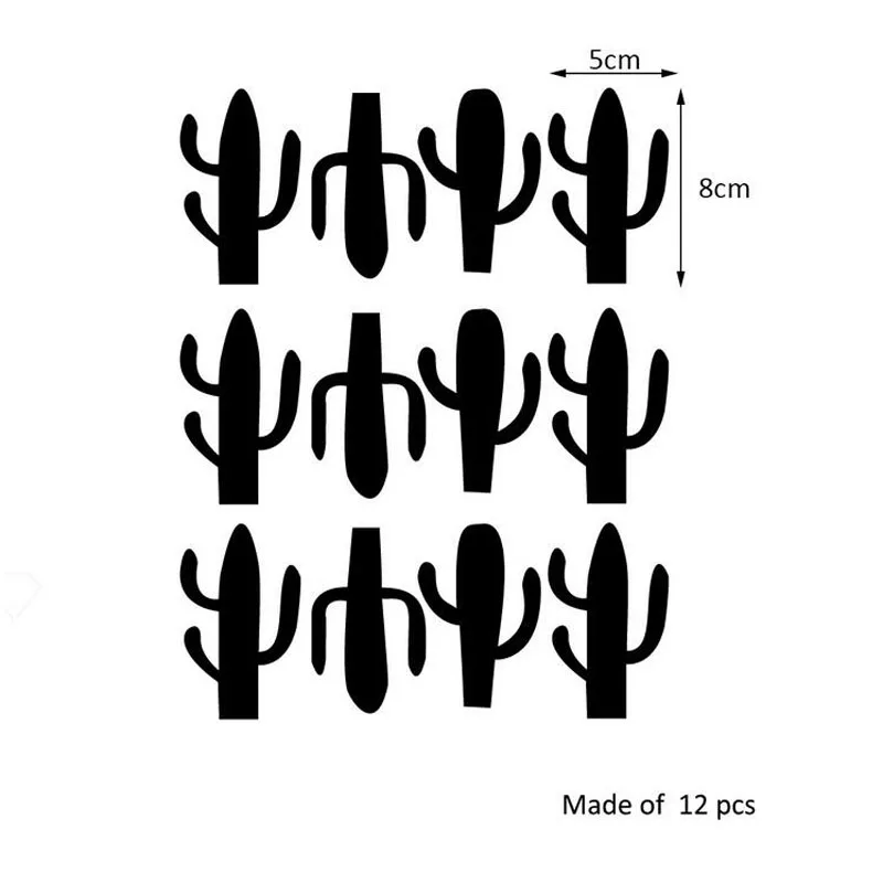 1 комплект Красочные Съемный стикер дома Спальня мультфильм Кактус обои Кухня