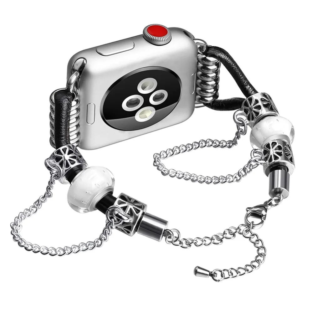 Ремешок для часов Apple Watch Series 4 38 42 мм браслет из натуральной кожи 3 2 1|Ремешки часов|