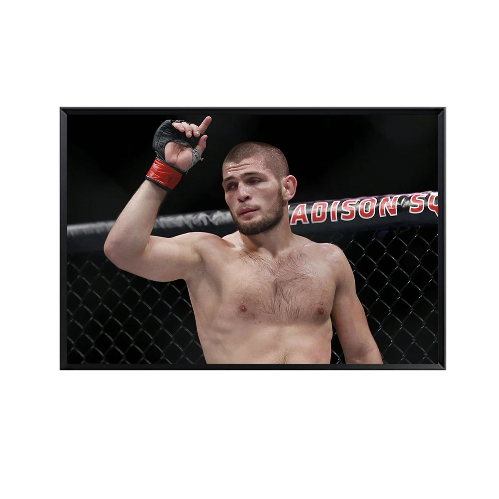 Светло-серый Conor McGregor плакат Хабиб Современная живопись украшение Художественная печать домашний декор бокс игра Спорт холст картины - Цвет: Светло-серый