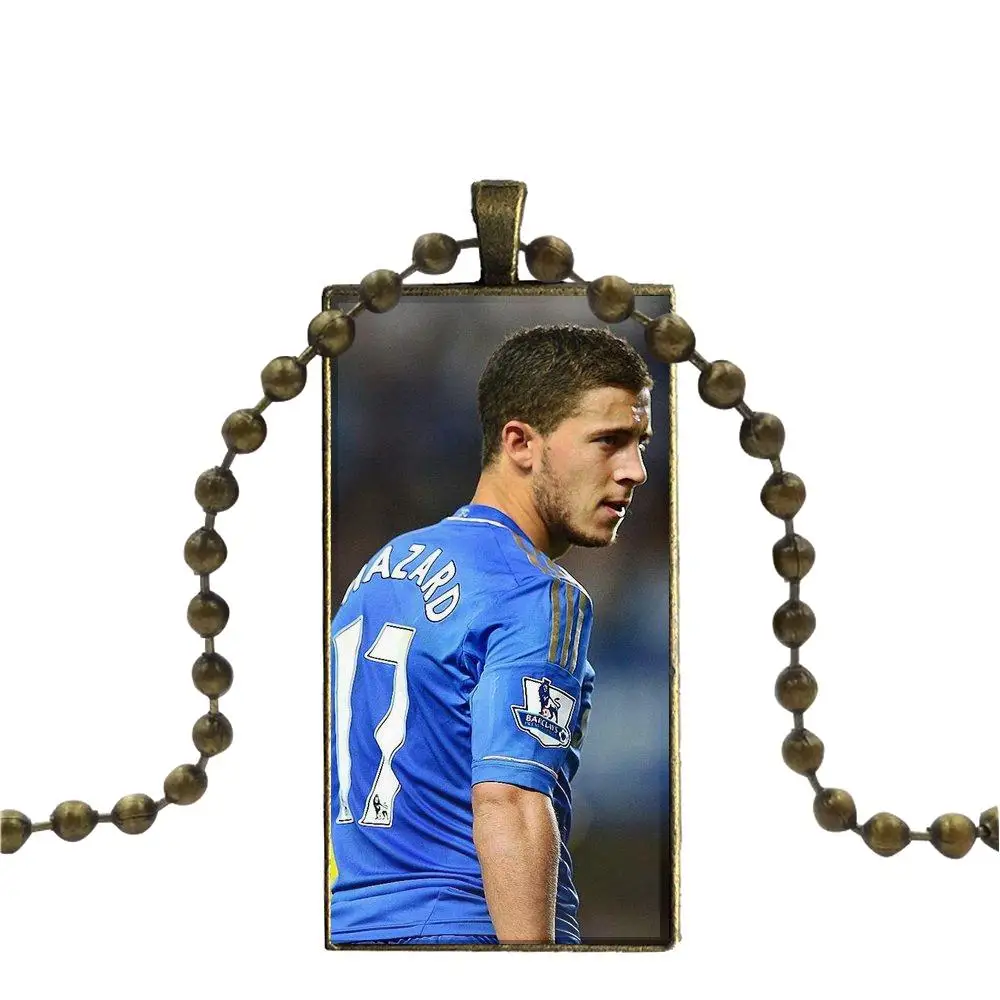 2018 популярное ожерелье Eden Hazard 10 с бронзовым покрытием стеклянное колье кабошоном