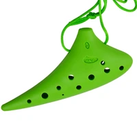 plastic ocarina 12 holes key alto c soprano c teaching music instruments toys for children colorful musical instruments gift tng