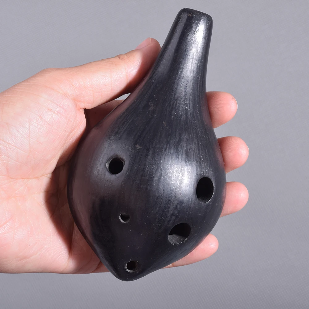 Китайская керамика Black Ocarina AC с 6 отверстиями флейта музыкальный инструмент Alto C