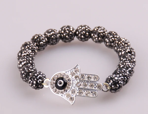 dark blue pave ball bracelet disco balls crystal evil eye hamsa hand Bracelets For Women Jewelry | Украшения и аксессуары