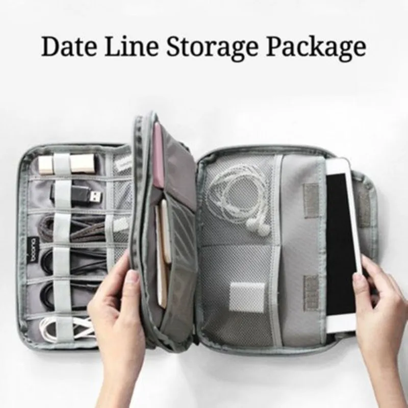 

Fashion Electronic Accessories USB Cable Organizer Bag Case Drive Travel Insert Home Storage Bags
