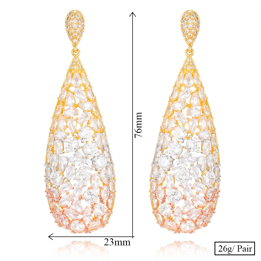 

Siscathy Charms Mixed CZ Water Drop Earrings For Women Dangle Luxury Mirco Paved Cubic Zircon Womens Earrings in Jewelry 2019