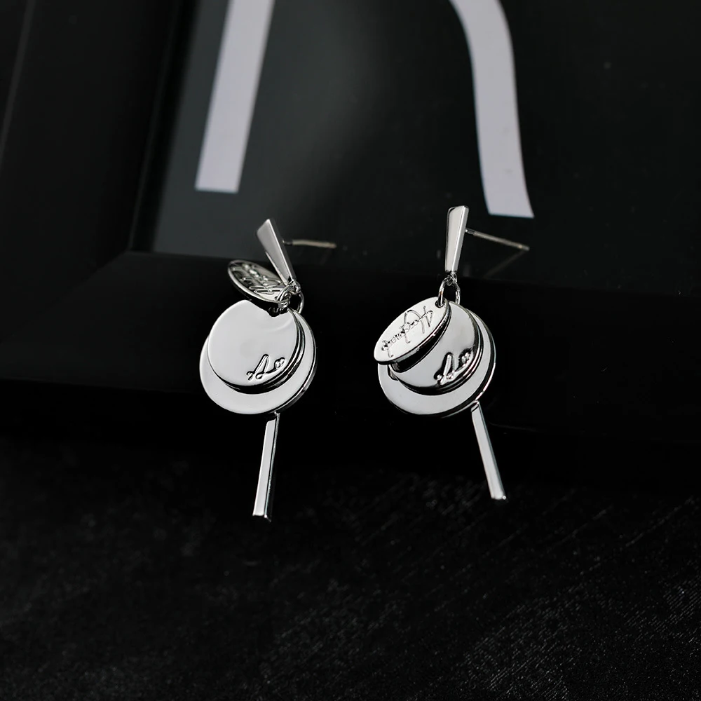 Seven Candy 925 Silver Needle Earrings For Women New Exaggerated Fashion Earring Round 2019 Jewelry Accessories Korean | Украшения и