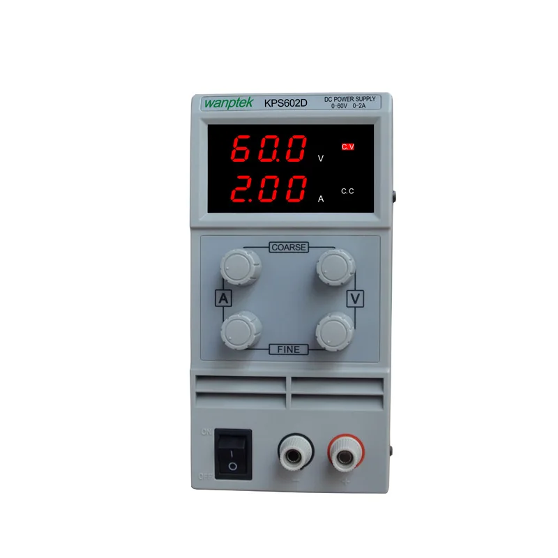 New KPS602D Adjustable High precision double LED display switch DC Power Supply protection function 60V2A 110V-230V0.1V/0.01A EU