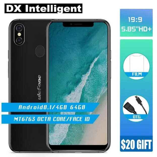 Ulefone X 4 г 5 85 дюймов беспроводной зарядное устройство Android 8 1 мобильный телефон MT6763 Octa Core ГБ + 64 16MP двойной