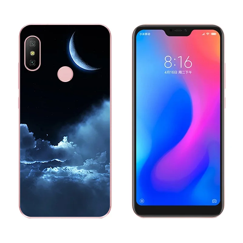 For Redmi 6 Pro / Xiaomi Mi A2 Lite Phone Case DIY Cover Soft TPU Silicon Piano Printing Mobile Bag 6Prime |