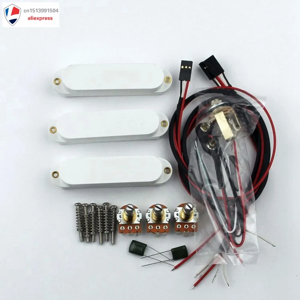 Белая катушка Artec power с одной катушкой полная Настройка проводки (SMDC35 WH)|single coil|active