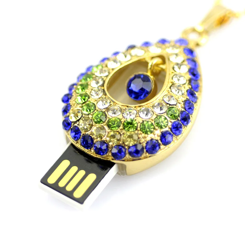 Usb флеш накопитель с кристаллами в виде слез ангела ожерелье ювелирные